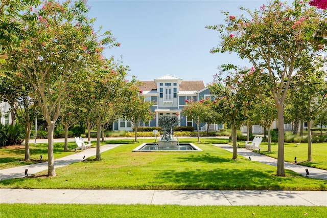 view of home's community featuring a yard