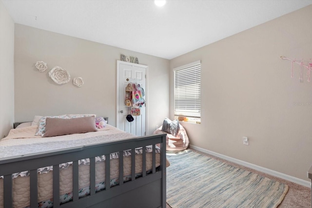 bedroom with carpet floors