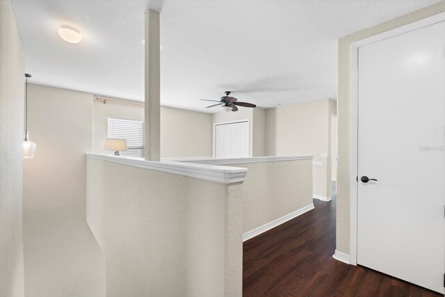 corridor featuring dark hardwood / wood-style floors