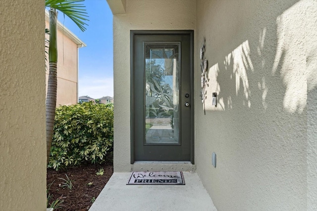 view of doorway to property