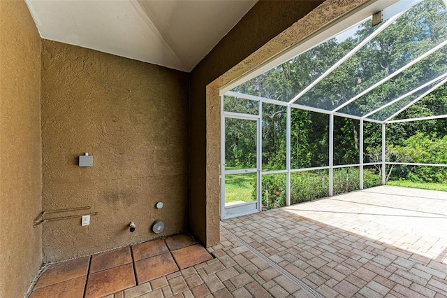 view of patio / terrace with glass enclosure