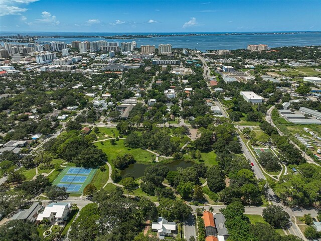 1677 4th St, Sarasota, FL 34236 - drone / aerial view with a water view