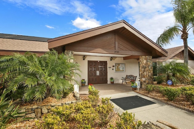 exterior space with a porch