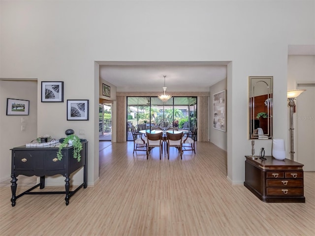 dining room featuring light wood-type flooring