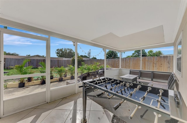 sunroom / solarium with a healthy amount of sunlight