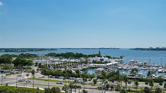 1255 N Gulfstream Ave Unit 1003, Sarasota, FL 34236 - water view featuring a marina