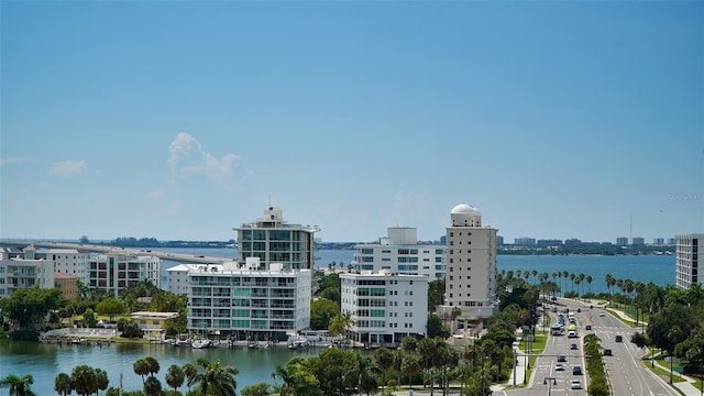 1255 N Gulfstream Ave Unit 1003, Sarasota, FL 34236 - water view with nearby urban area