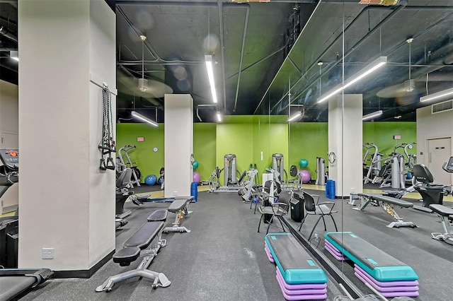 view of exercise room