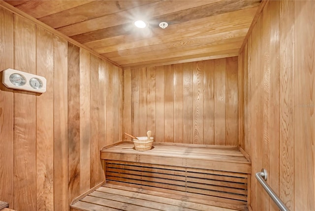 1255 N Gulfstream Ave Unit 1003, Sarasota, FL 34236 - relaxing sauna / steam room featuring wood ceiling and wooden walls