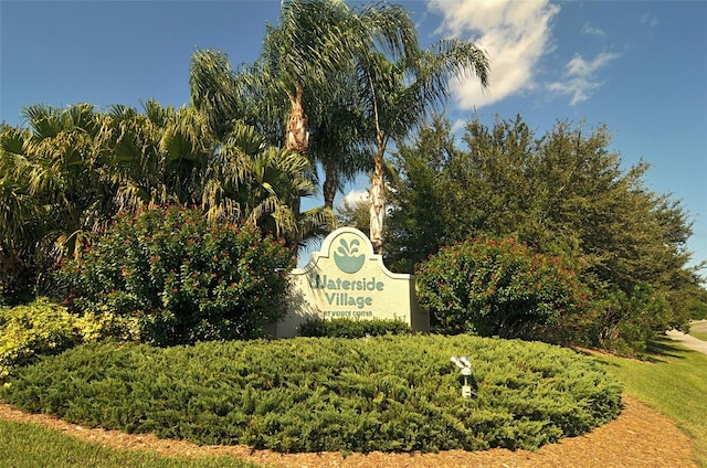 view of community sign