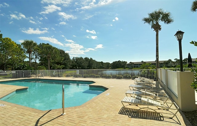 view of pool with a patio area