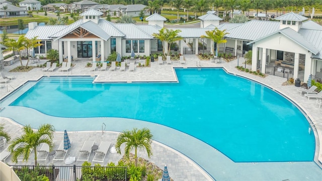 view of pool with a patio