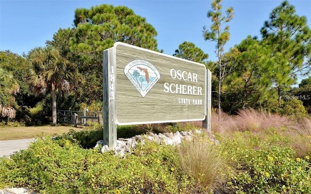 view of community sign