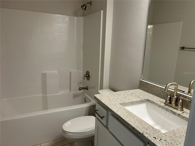 5661 Gaffney Rd, North Port, FL 34286 - bathroom featuring vanity, bathing tub / shower combination, and a textured wall