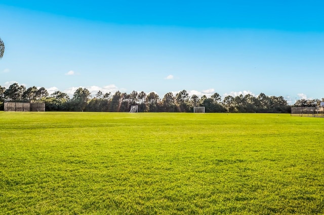 view of yard featuring a rural view