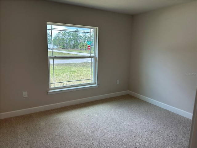 view of carpeted spare room