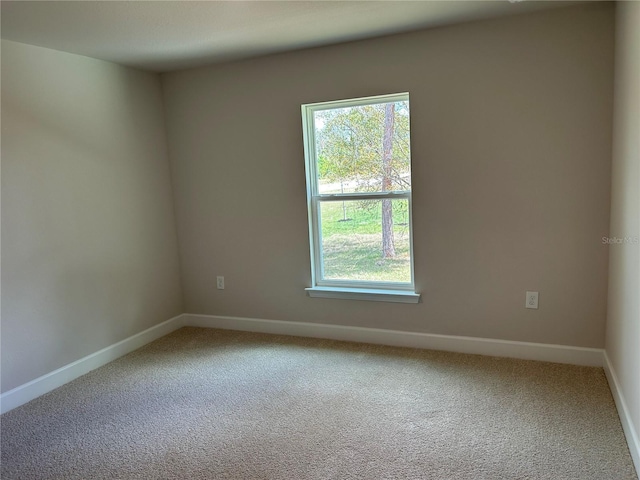 carpeted empty room featuring plenty of natural light