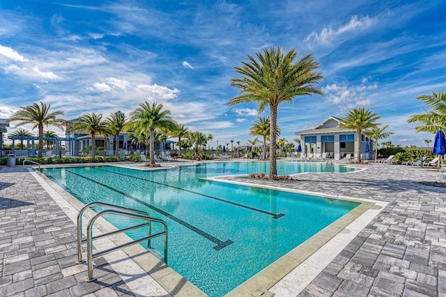 view of pool with a patio