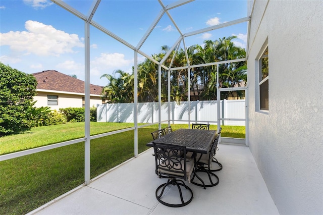 view of sunroom / solarium