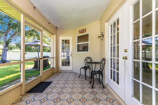 view of sunroom / solarium