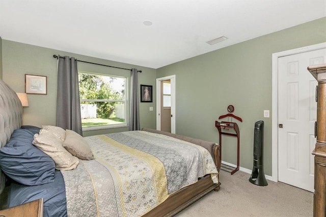 view of carpeted bedroom