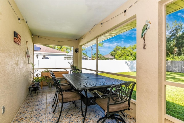 view of sunroom / solarium