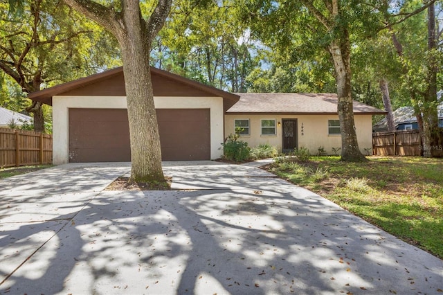 ranch-style house with a garage