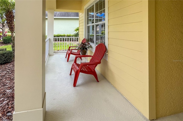 view of patio / terrace with a porch