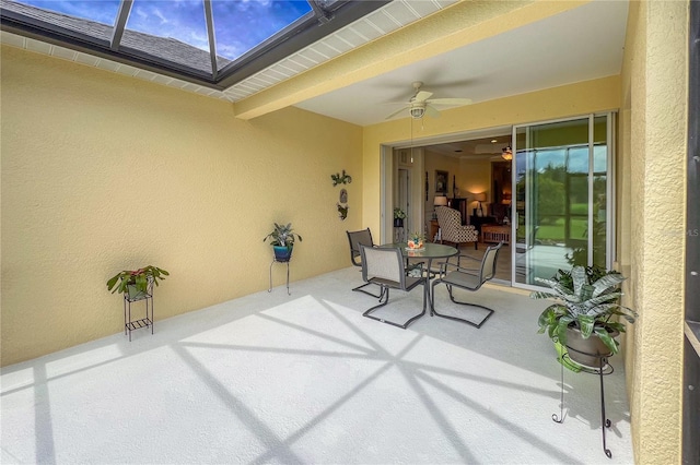 view of patio / terrace with ceiling fan