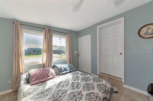 view of tiled bedroom