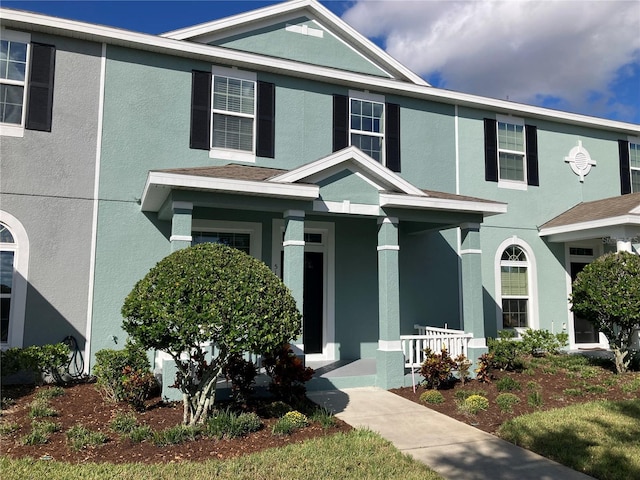 view of front of property with covered porch