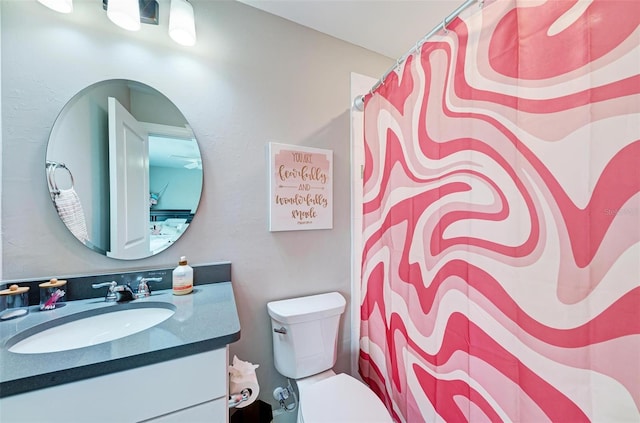 3360 Chestertown Loop, Bradenton, FL 34211 - full bathroom with vanity, toilet, and a shower with curtain