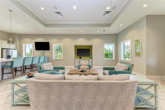 3360 Chestertown Loop, Bradenton, FL 34211 - living room featuring recessed lighting, a healthy amount of sunlight, and visible vents