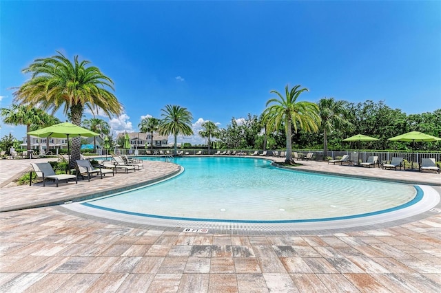 3360 Chestertown Loop, Bradenton, FL 34211 - community pool with fence and a patio area