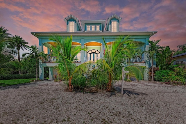 view of front of property with a porch