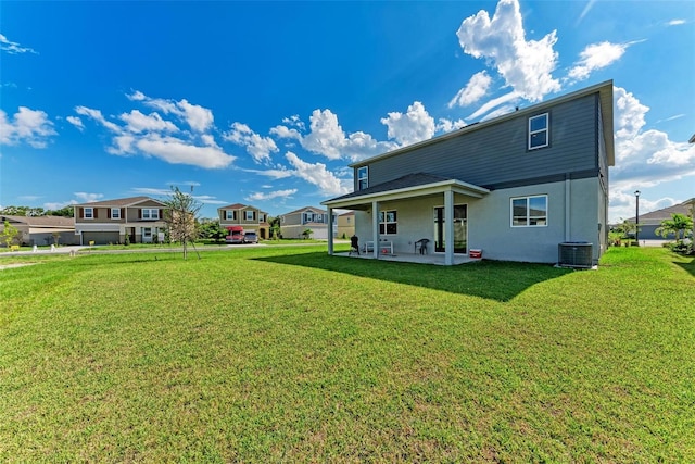 view of yard featuring central AC