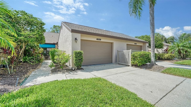 view of home's exterior with a garage