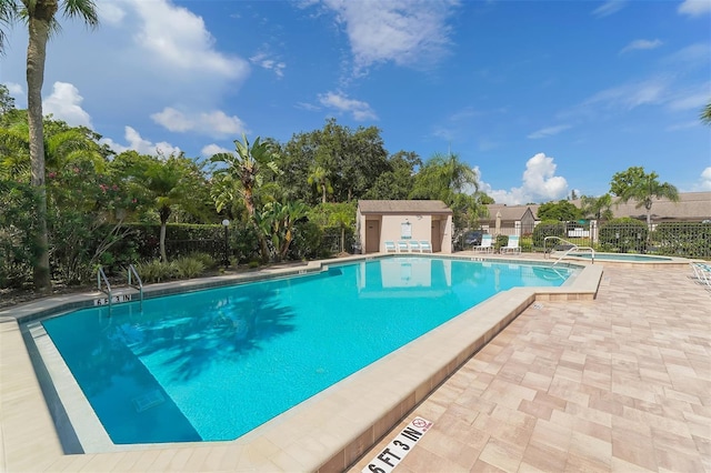 view of pool with a patio