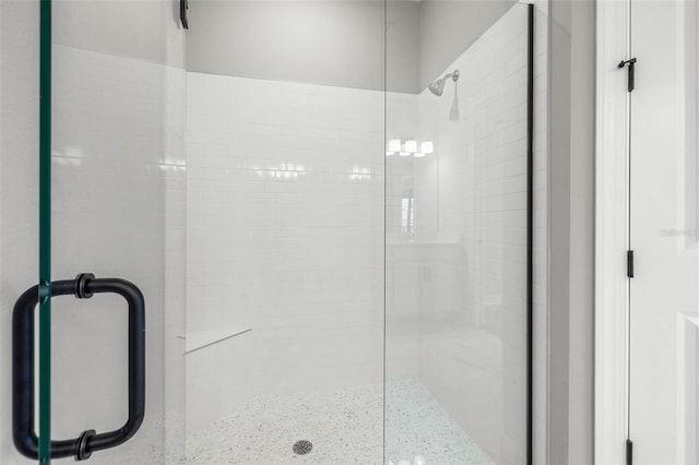 bathroom featuring walk in shower