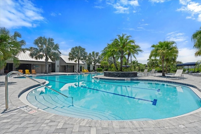 view of pool with a patio