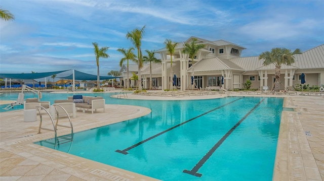 view of pool with a patio area