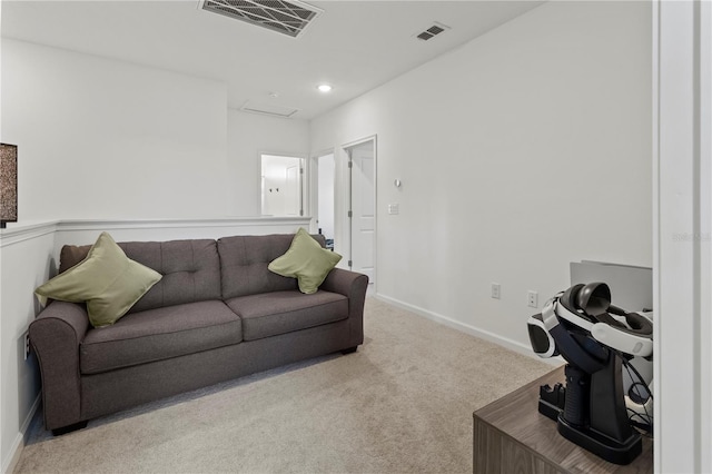 view of carpeted living room