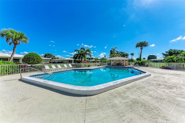 view of pool featuring a patio area