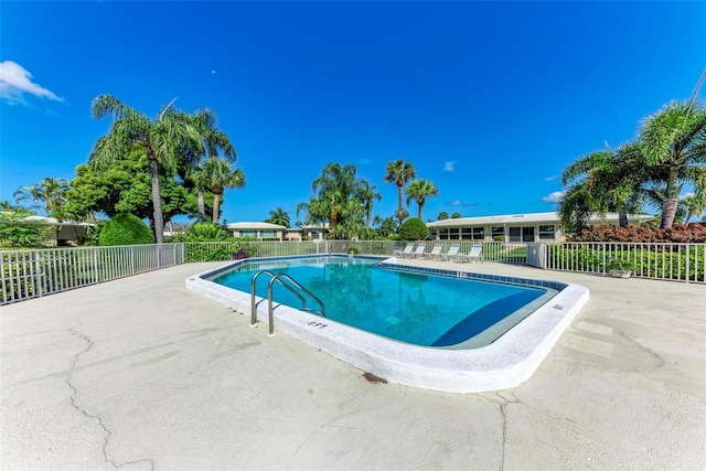 view of pool featuring a patio area