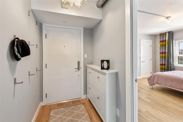 entryway with light wood-type flooring