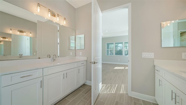 bathroom featuring vanity