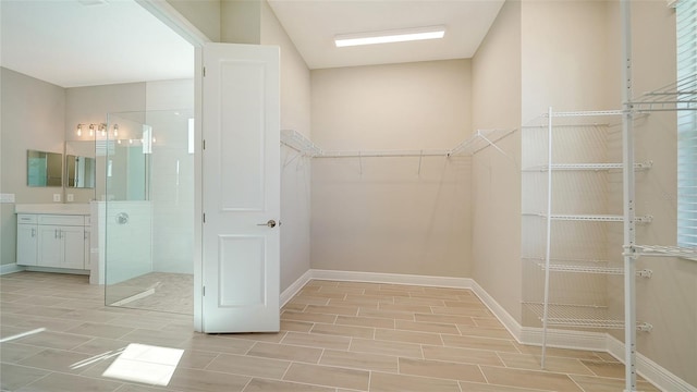 view of walk in closet