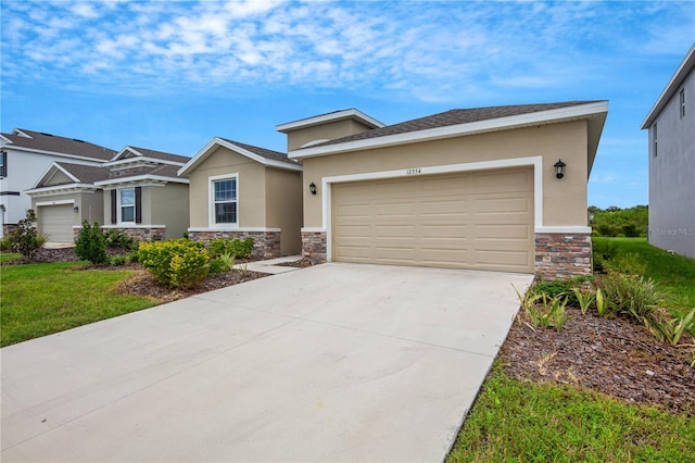 view of front of house featuring a garage