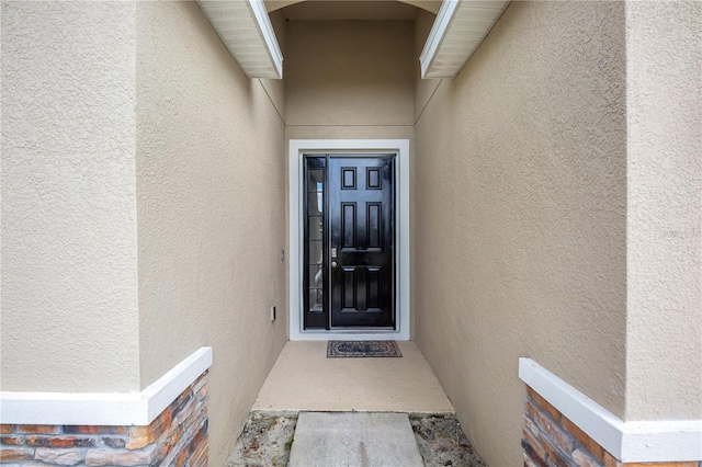 view of doorway to property