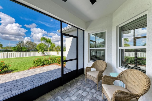 view of sunroom / solarium